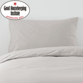 White Comfort Collections Oxford Pair Pillow Cases 50 x 75 CM PolyCotton Easy Care Non Iron Plain Dyed Pillowcases Hotel Quality COLOUR